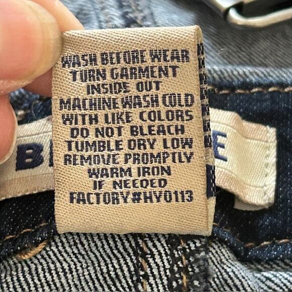 Blue Spice Juniors Dark Wash 2 1/2 in Denim Shortalls, size 9 - Picture 7 of 7